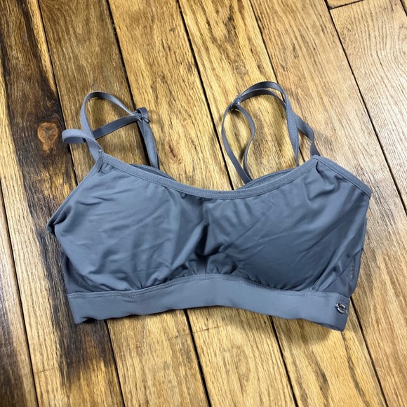 Steve Madden Other - Steve Madden Womens Slate Grey Mesh Trim Bralette Bra 36C Adjustable Straps